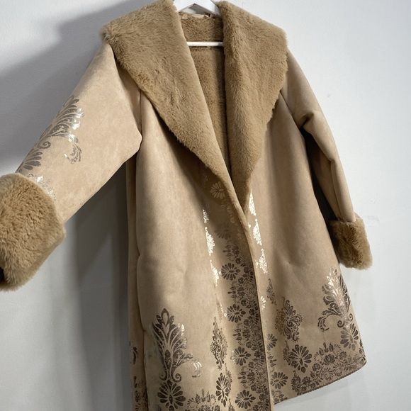 Soft Surroundings Faux Fur Coat Birgitta Coat PS Oversized Pockets - Picture 6 of 11